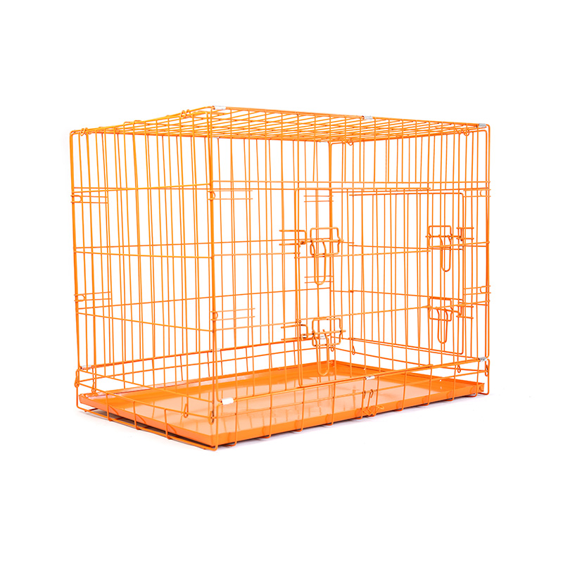 DH016-2 Niche pliable pour animaux de compagnie à 2 portes avec plateau en ABS