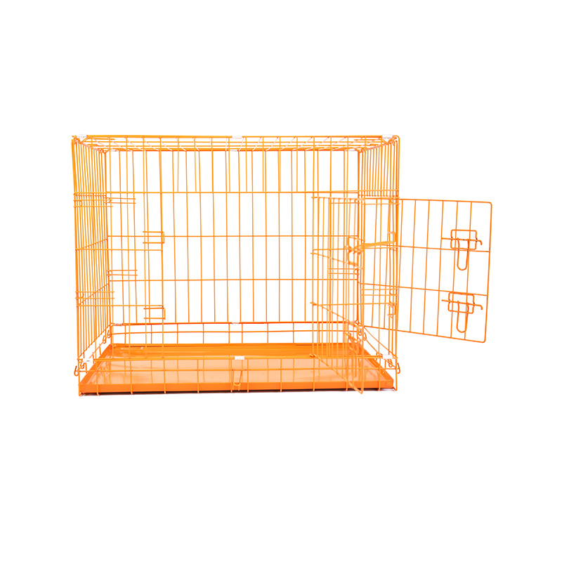 DH016-2 Niche pliable pour animaux de compagnie à 2 portes avec plateau en ABS