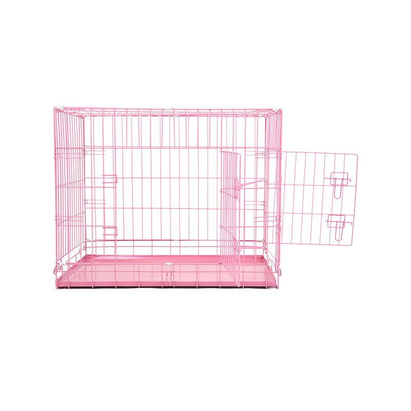 DH016-2 Niche pliable pour animaux de compagnie à 2 portes avec plateau en ABS