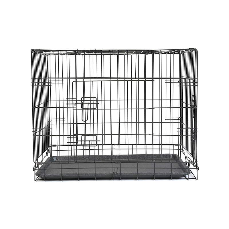 DH016-2 Niche pliable pour animaux de compagnie à 2 portes avec plateau en ABS