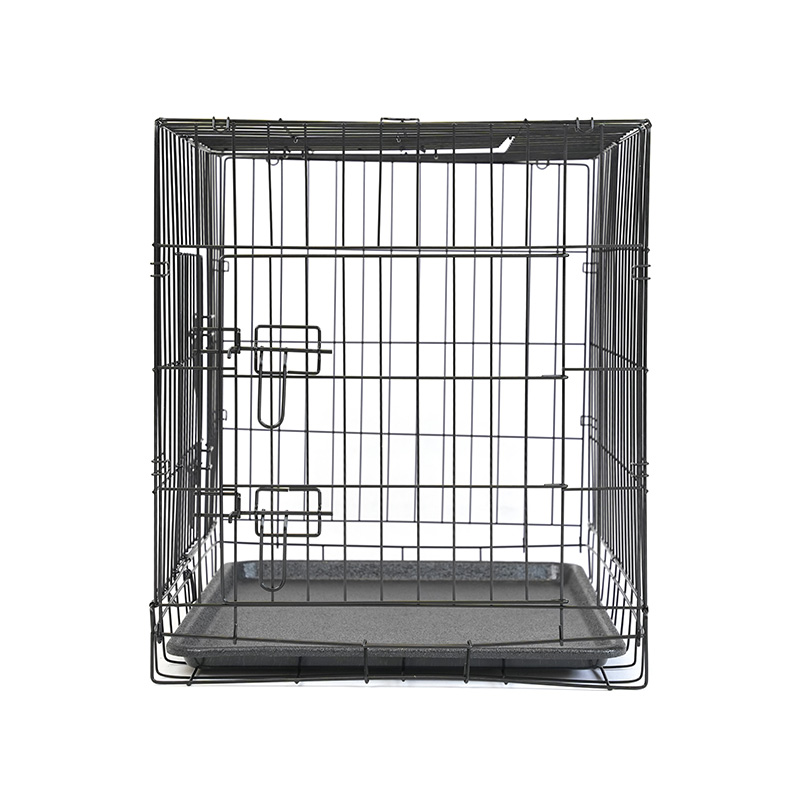 DH016-2 Niche pliable pour animaux de compagnie à 2 portes avec plateau en ABS