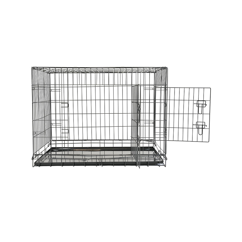 Caisse pour chien d'élevage en métal DH016-3 avec plateau en plastique