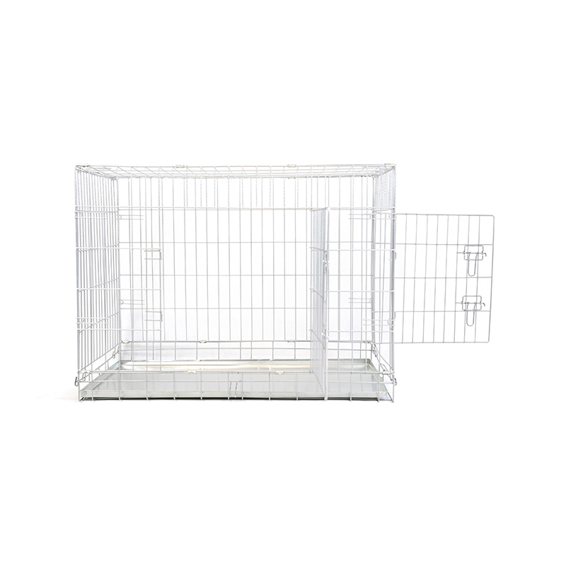 Caisse pour chien d'élevage en métal DH016-3 avec plateau en plastique