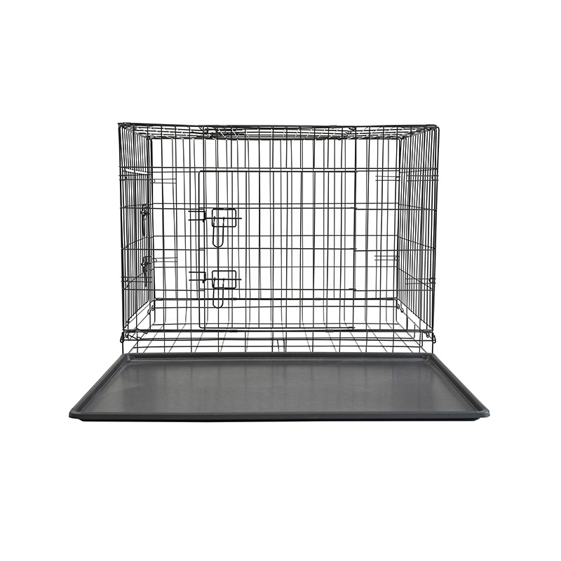 Caisse pour chien d'élevage en métal DH016-3 avec plateau en plastique