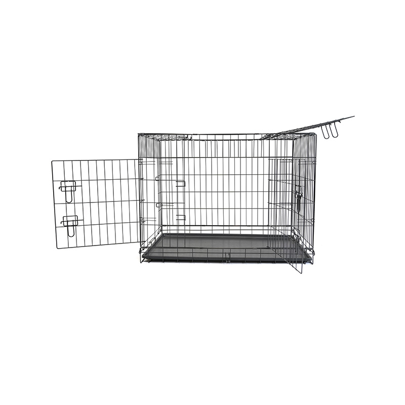 Caisse pour chien d'élevage en métal DH016-3 avec plateau en plastique