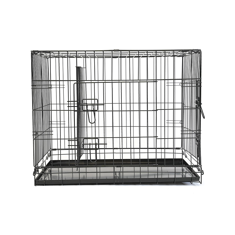 DH016-2 Niche pliable pour animaux de compagnie à 2 portes avec plateau en ABS