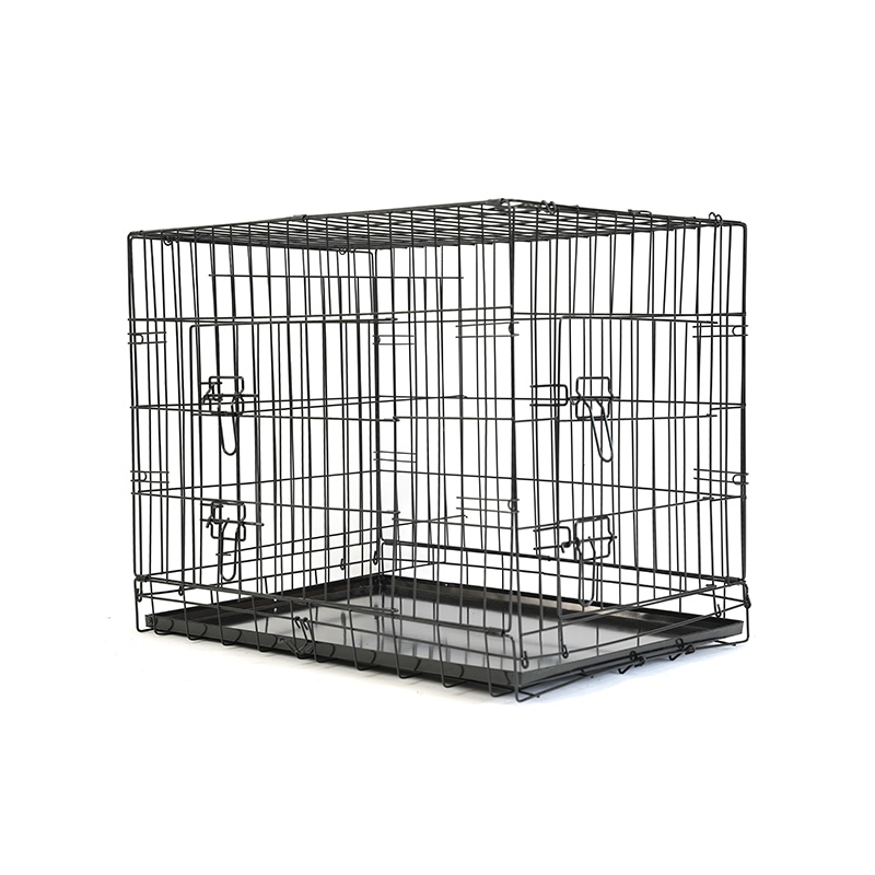 DH016-2 Niche pliable pour animaux de compagnie à 2 portes avec plateau en ABS