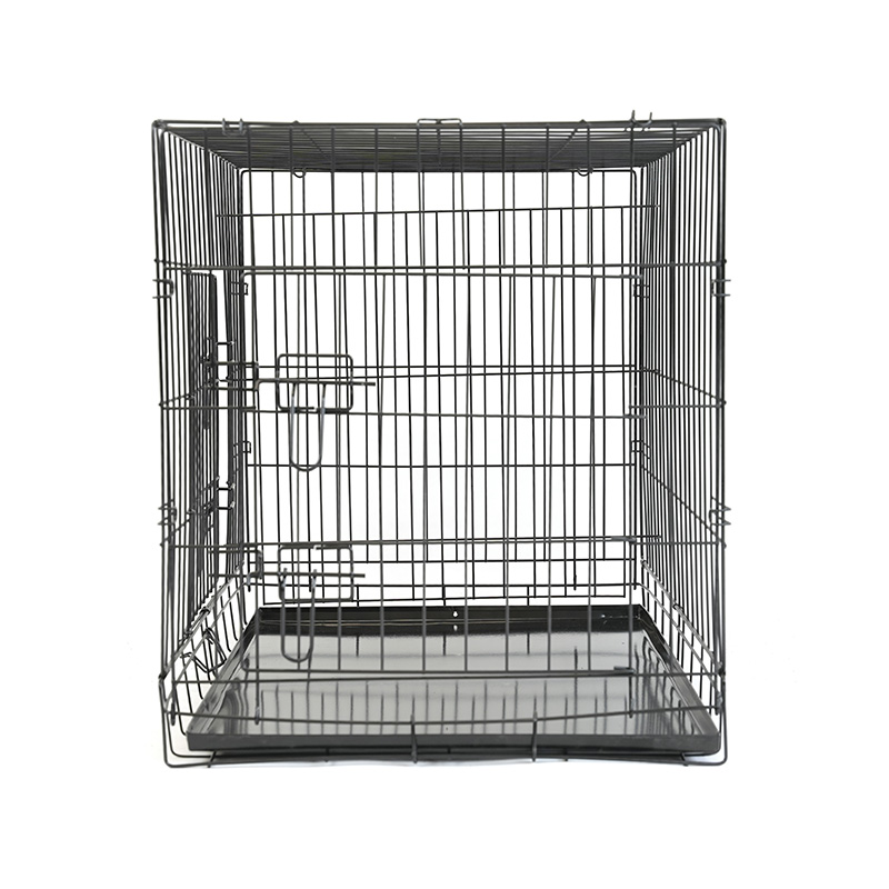 DH016-2 Niche pliable pour animaux de compagnie à 2 portes avec plateau en ABS