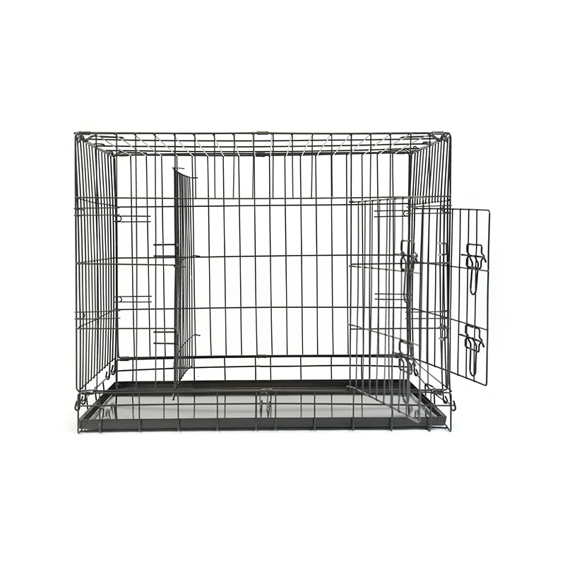 DH016-2 Niche pliable pour animaux de compagnie à 2 portes avec plateau en ABS