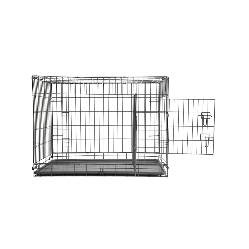 Caisse pour chien d'élevage en métal DH016-3 avec plateau en plastique