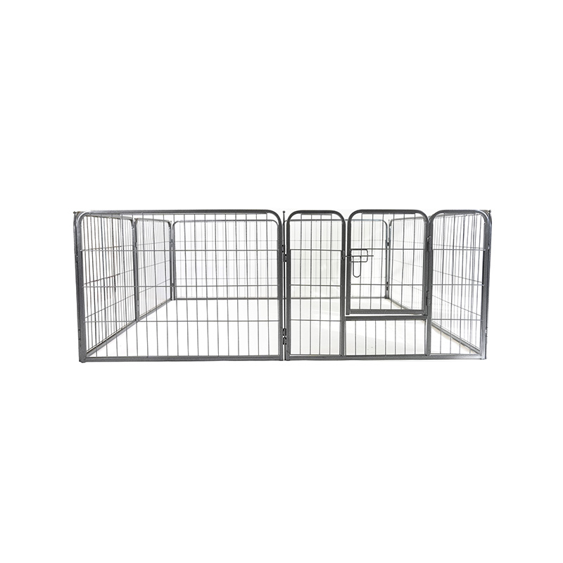 DH093-1 Clôture pour chiots en métal robuste à 8 panneaux