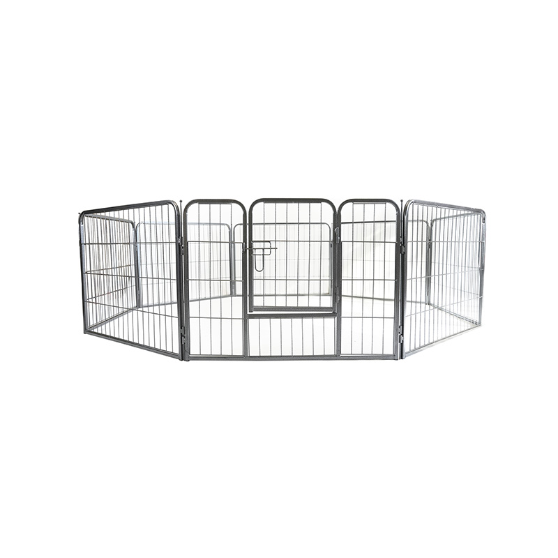 DH093-1 Clôture pour chiots en métal robuste à 8 panneaux