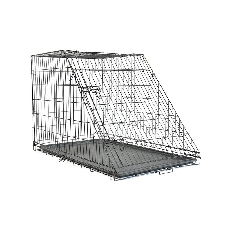 DH016XM-5 Cage pour animaux de compagnie pliable en métal inclinée de 48 pouces