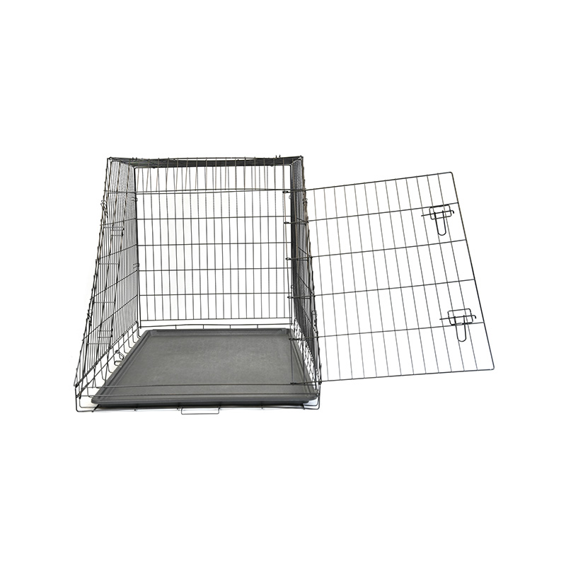 DH016XM-5 Cage pour animaux de compagnie pliable en métal inclinée de 48 pouces