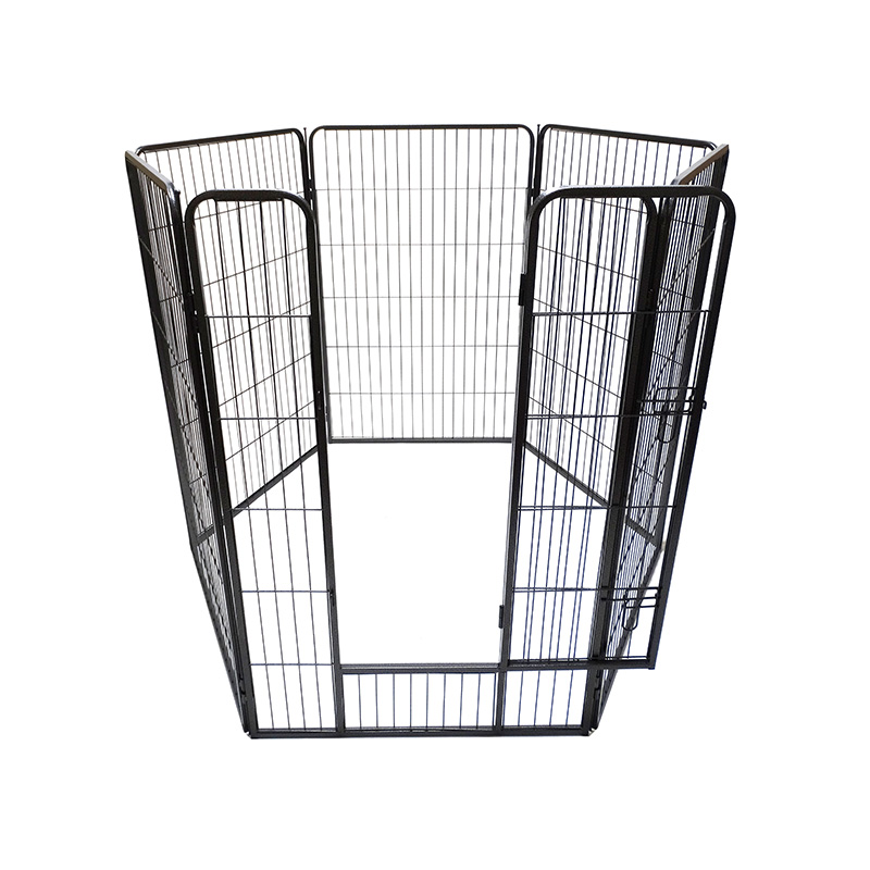 DH093-4 Parc pour animaux de compagnie en métal robuste et pliable, Portable, extérieur, 6 panneaux