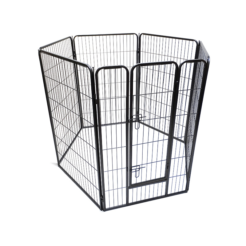 DH093-4 Parc pour animaux de compagnie en métal robuste et pliable, Portable, extérieur, 6 panneaux