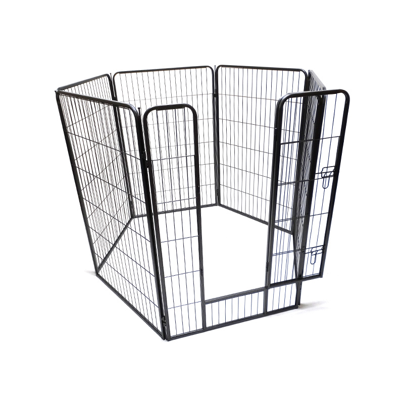 DH093-4 Parc pour animaux de compagnie en métal robuste et pliable, Portable, extérieur, 6 panneaux