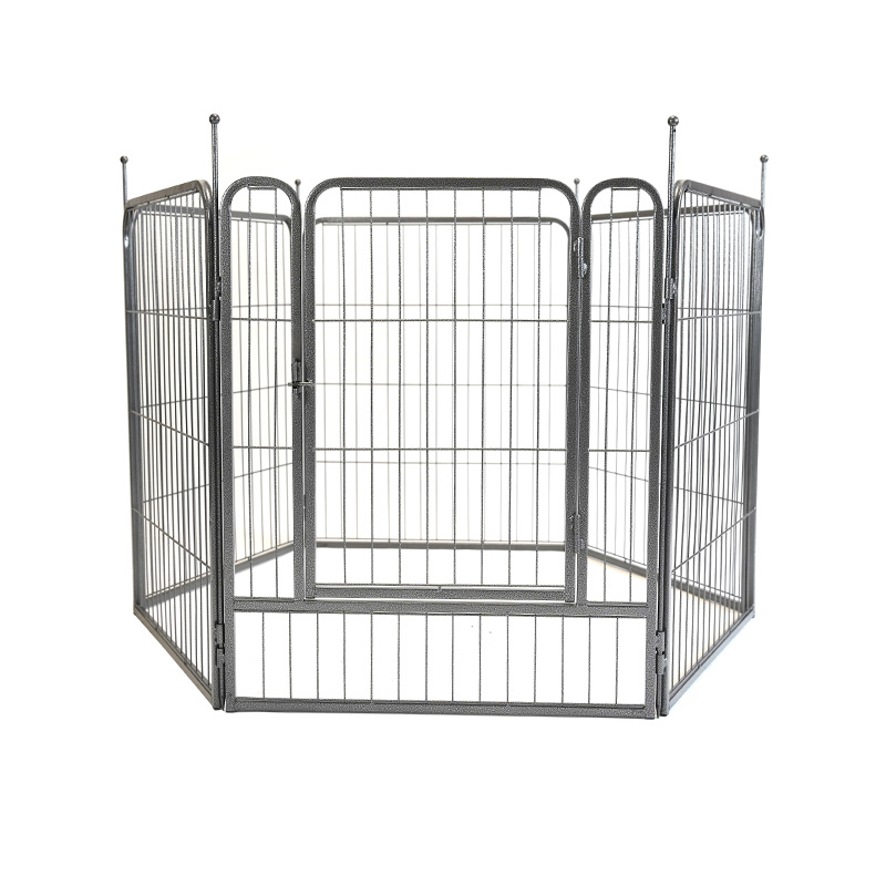 DH093-0 Clôture extérieure pour chien avec parc pour animaux de compagnie robuste à 6 panneaux