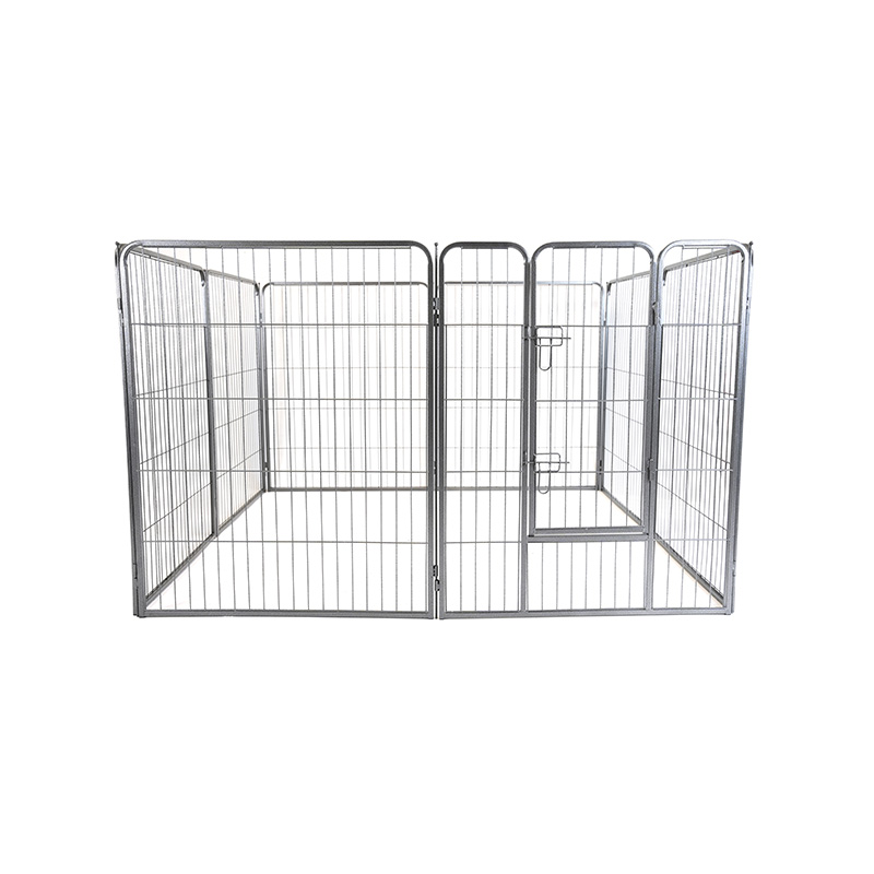 DH093-3 Clôture portative pour chiots en métal robuste à 8 panneaux