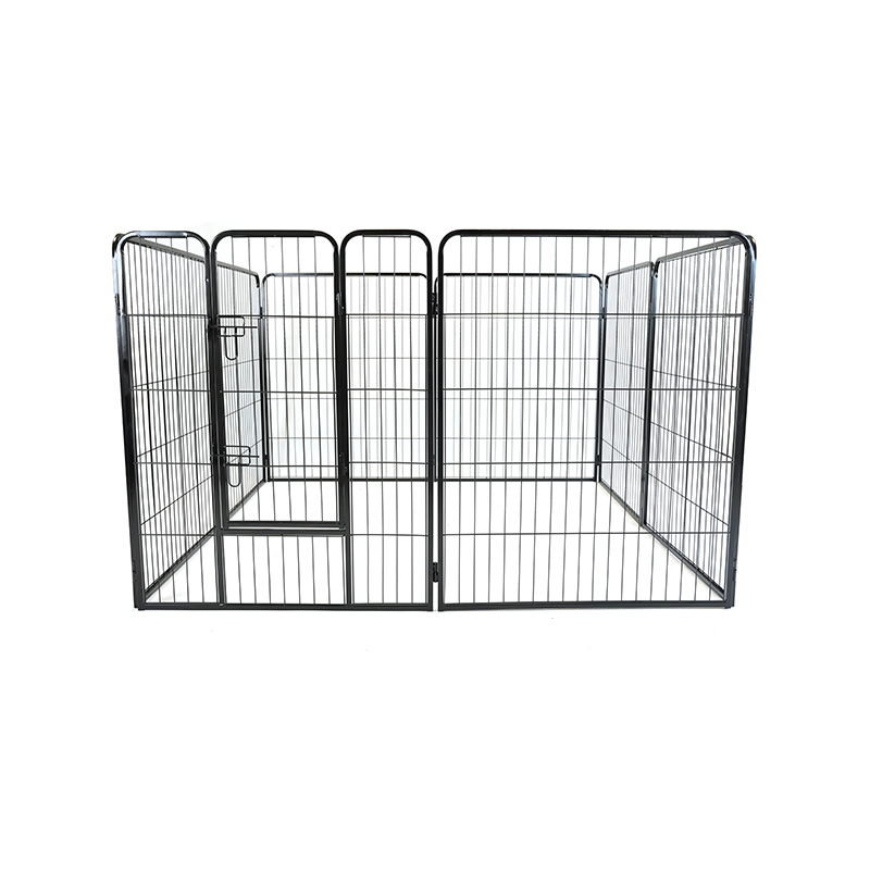 DH093-3 Clôture portative pour chiots en métal robuste à 8 panneaux